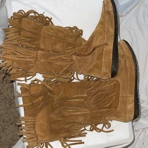 Moccasin high top boot